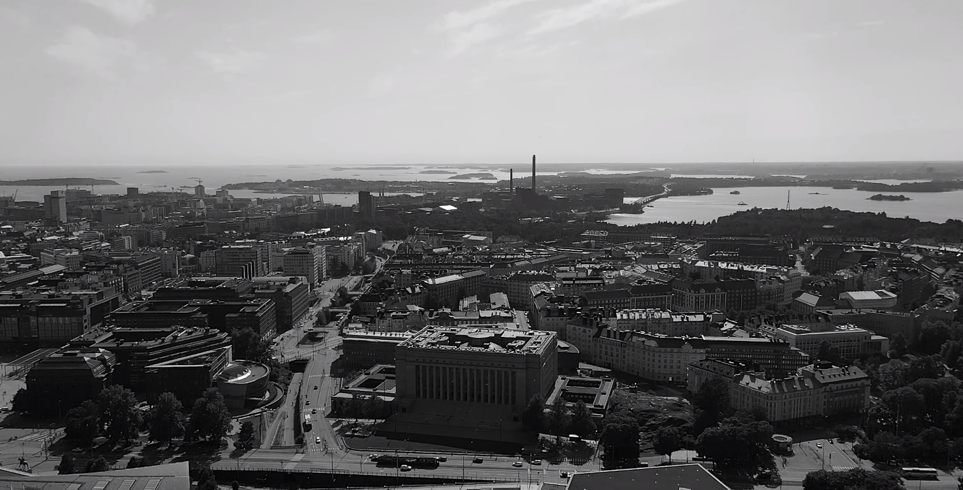 Helsinki yläpuolelta